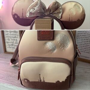 Disney Loungefly Star Wars Sands of Tatooine Mini Backpack & Ear Headband Set